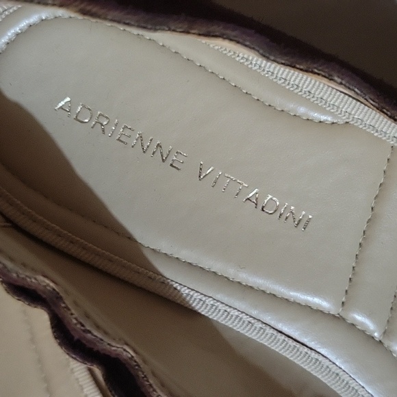 NWOT Adrienne Vittadini Plum Suede Clamshell Leather Flats - Picture 2 of 5